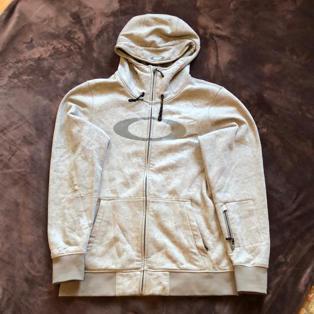 Oakley zip hoodie, insulated hood, Sz L